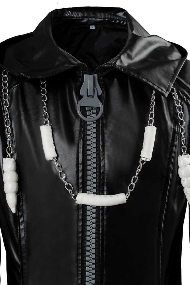 Manga Kh Organization Xiii Kingdom Hearts ii 2 Cosplay Pleather Coat Costume New Version - CrazeCosplay