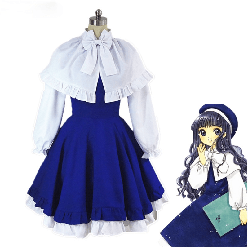 Card Captor Sakura Daidouji Tomoy Navy Outfit Cosplay Costume Dresses - CrazeCosplay