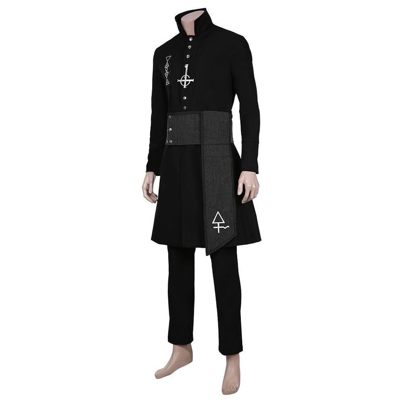 Ghost B C Nameless Ghoul Black Coat Props Halloween Full Set Cosplay Costume - CrazeCosplay