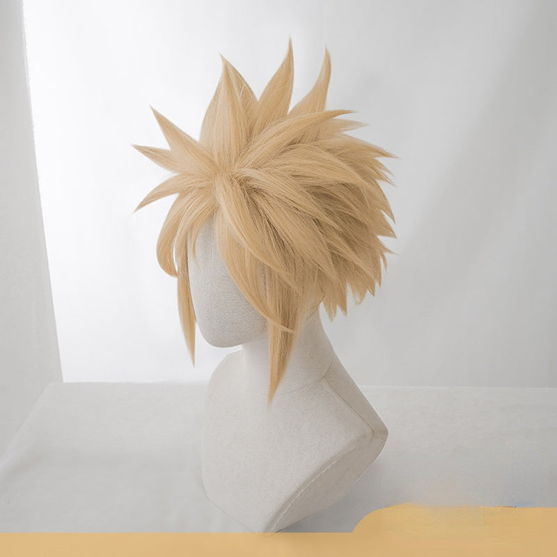 Final Fantasy Cloud Strife Golden Short Cosplay Wig