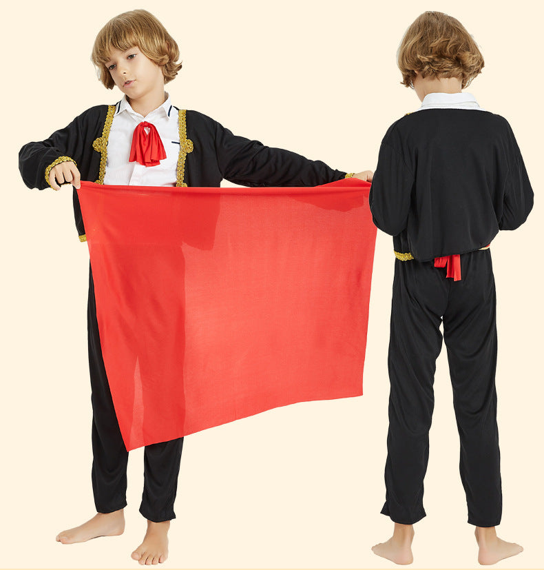 Spanish Bull Fighter Costume Spanish Toreador Cosplay Ouffits for Kid Boys - CrazeCosplay