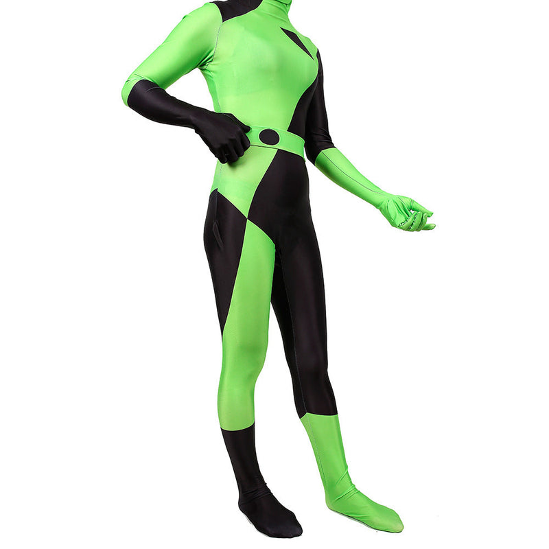 Plus Size Shego Halloween Costume Bodysuit From Kim Possible Cosplay for Adults - CrazeCosplay