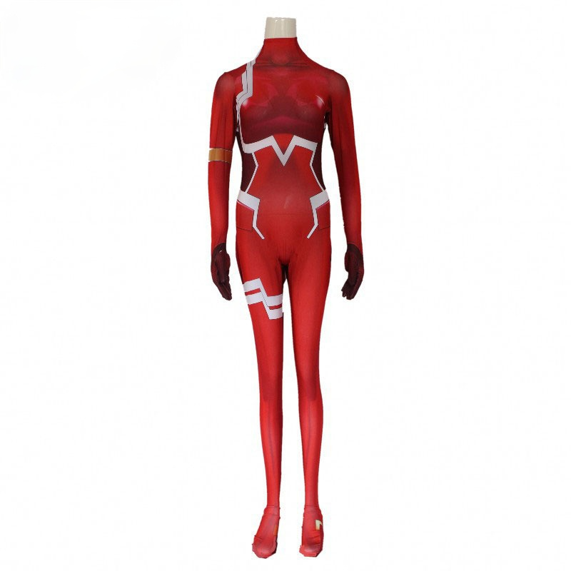 Darling in the franxx 02 Zero Two Cosplay Costume for Women Halloween Costume Christmas Carnival Tight 3D Printing Bodysuit - CrazeCosplay