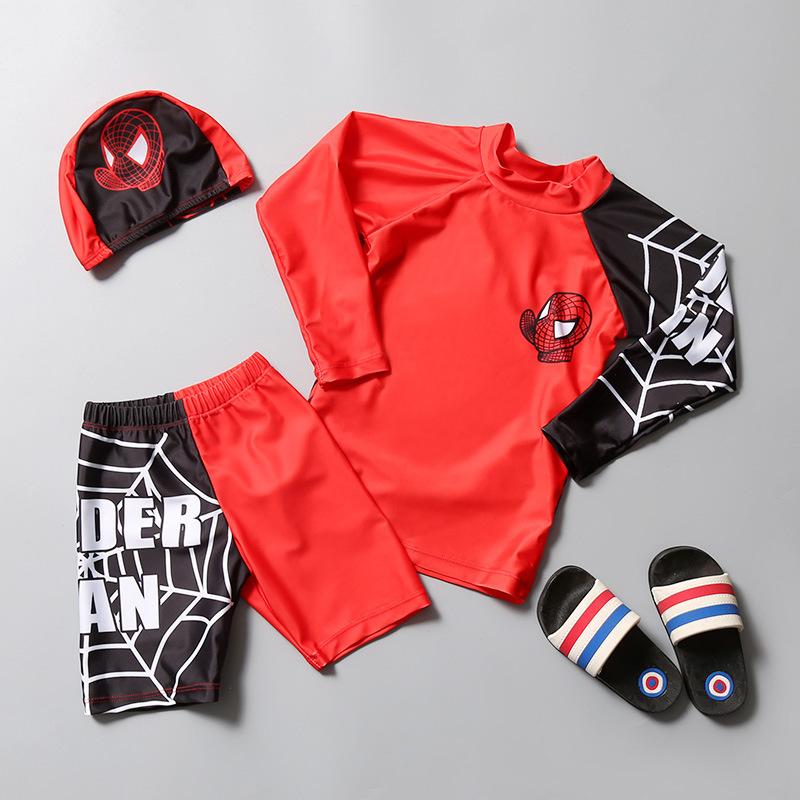 Spider-Man Boys Swim Trunks and Rash Guard Set - CrazeCosplay