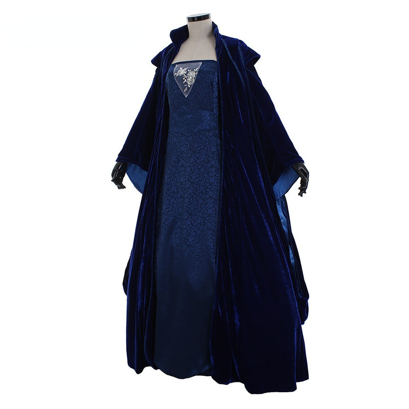 Padme Costume Star Wars Queen Amidala Blue Dress Senate Gown - CrazeCosplay