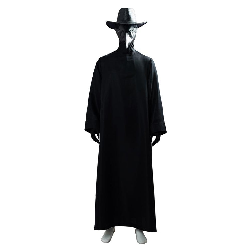 Plague Doctor Bird Beak Mask Steampunk Long Robe Outfit Halloween Cosplay Costume - CrazeCosplay