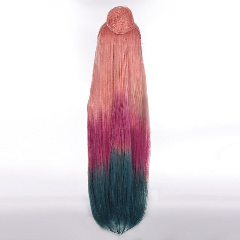 League of Legends Seraphine Pink Bun Cosplay Wig