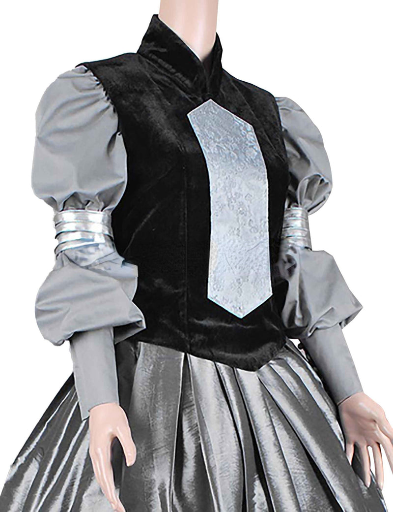 Padme Costume Star Wars Queen Amidala Black Cosplay Dress - CrazeCosplay