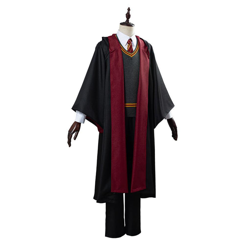 Harry Potter School Uniform Gryffindor Robe Cloak Outfit Cosplay Costume Halloween Carnival Suit