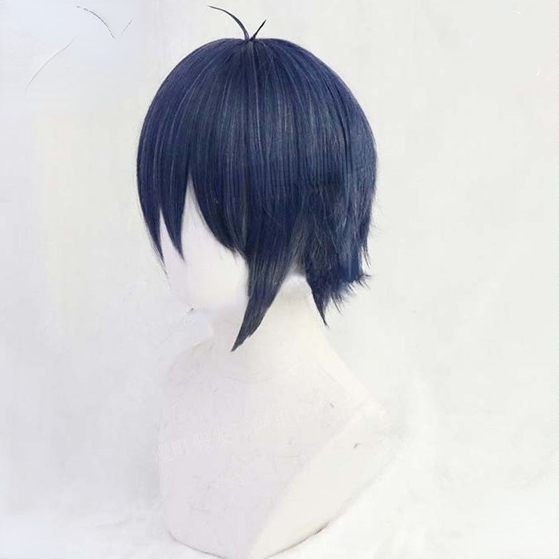 Touken Ranbu Mikazuki Munechika Blue Short Cosplay Wig