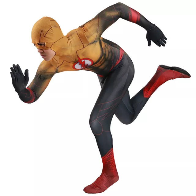 Justice League Reverse Flash Cosplay Costume Adult - CrazeCosplay