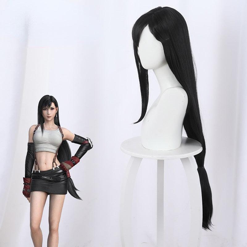 FF7 Final Fantasy Vii 7 Tifa Lockhart Long Hair Halloween Costume Party Wigs Cosplay Wigs