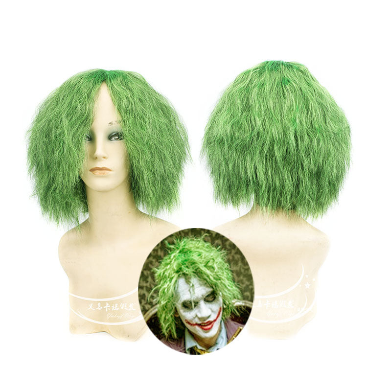 The Joker Short Green Curly Cosplay Wig - CrazeCosplay