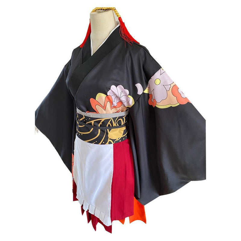 Anime Demon Slayer Kimetsu No Yaiba Cosplay Costume Kibutsuji Muzan Lolita Maid Outfits Apron Dress - CrazeCosplay