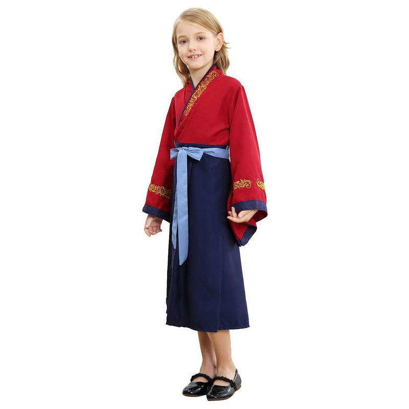 Traditional Chinese Dress Mulan Princess Dress For Little Girl Cosplay Costume - CrazeCosplay