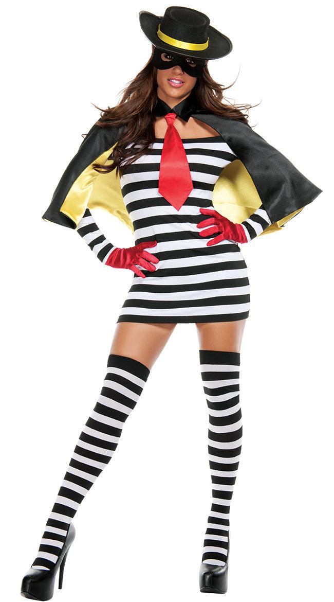 Women's Hamburglar Costume Female Fast Food Cosplay Costumes - CrazeCosplay