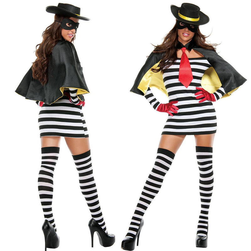 Women's Hamburglar Costume Female Fast Food Cosplay Costumes - CrazeCosplay