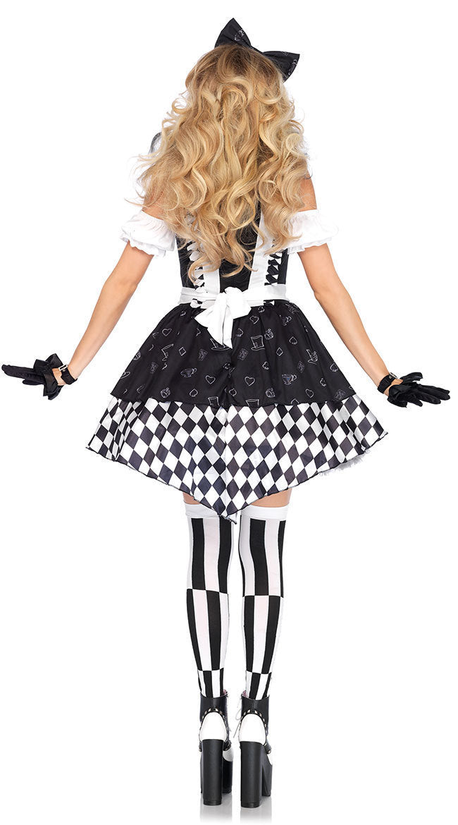 Dark Alice In Wonderland Dress Book Week Costumes for Teachers Women Halloween Outfit - CrazeCosplay