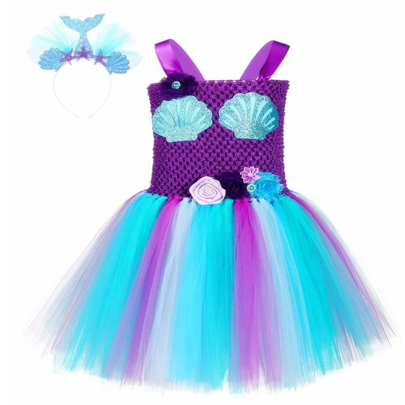 Baby Girl Mermaid Sea Maid Bubble Dress Cosplay Costume Kids - CrazeCosplay