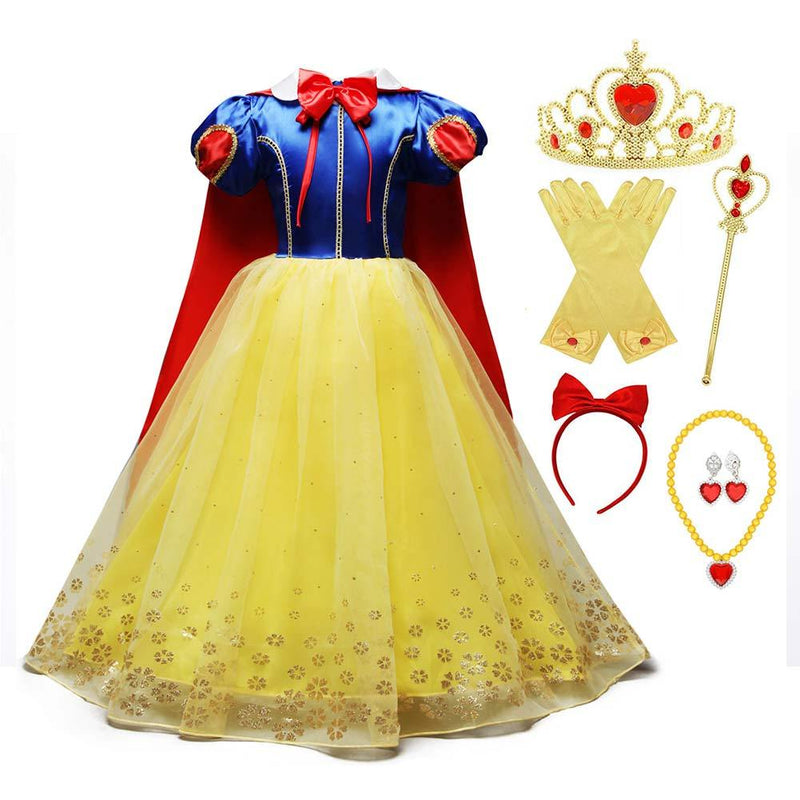 Snow White and the Seven Dwarfs Snow White Dress Kids Children Cosplay Costume - CrazeCosplay