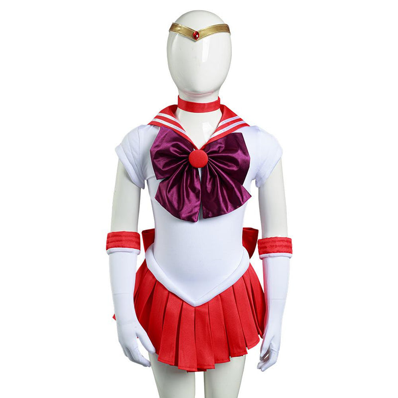 Sailor Moon Hino Rei Kids Children Girls Dress Outfits Halloween Carnival Suit Cosplay Costume - CrazeCosplay