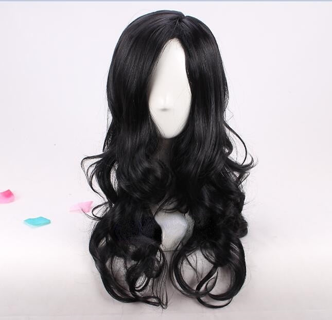 Yennefer The Witcher Black Long Curly Cosplay Wig
