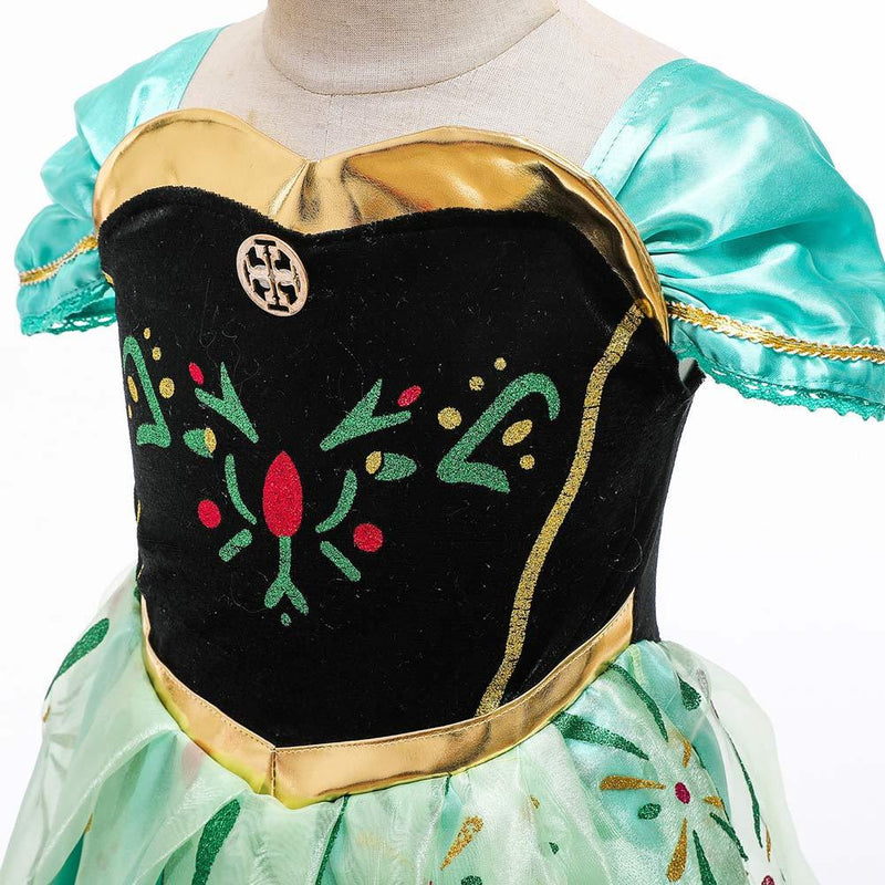 Frozen Princess Anna Children Kids Dress Cosplay Costume - CrazeCosplay