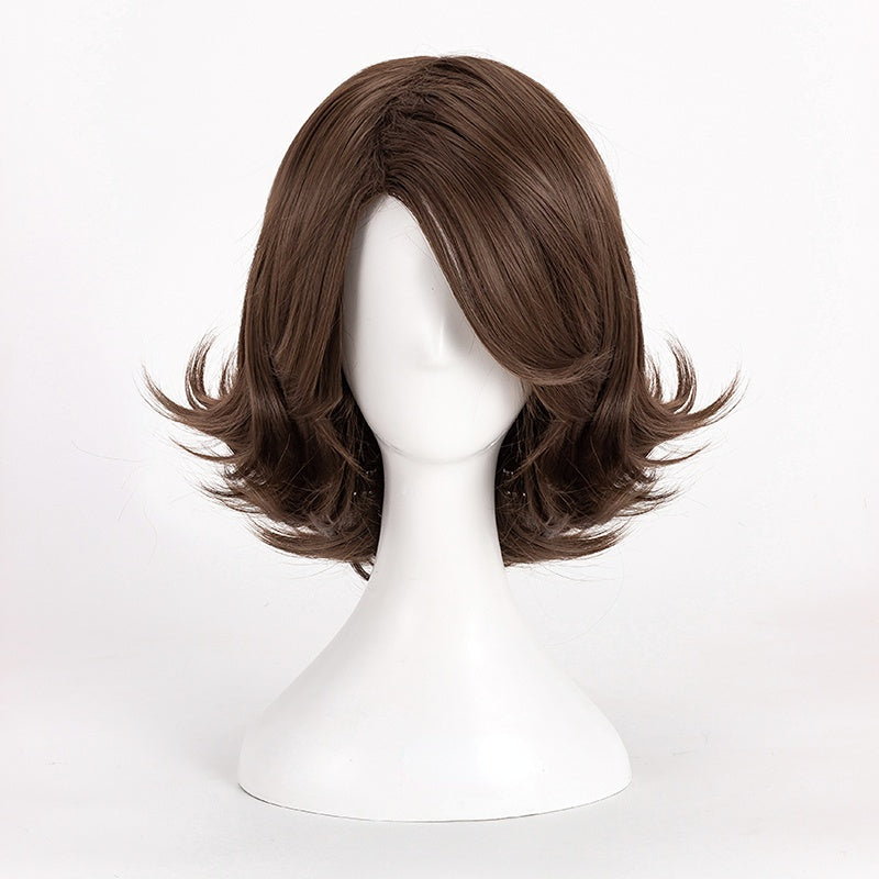 Final Fantasy Yuna Brown Curly Cosplay Wig