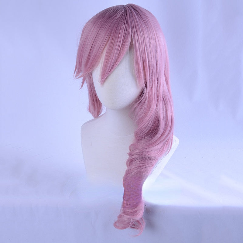 Final Fantasy Eclair Farron Lightning Pink Braids Cosplay Wig