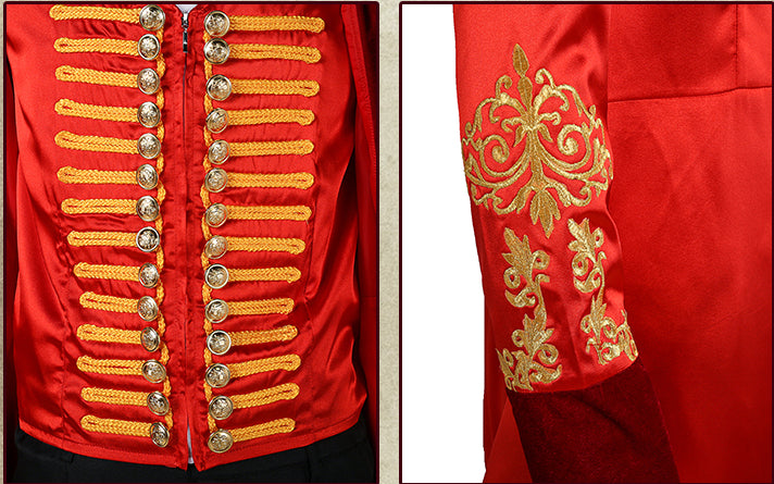 The Greatest Showman P T Barnum Cosplay Costume Red Suit - CrazeCosplay