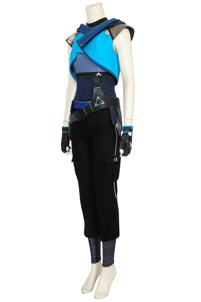Game Valorant Jett Halloween Jumpsuit Outfit Cosplay Costume - CrazeCosplay