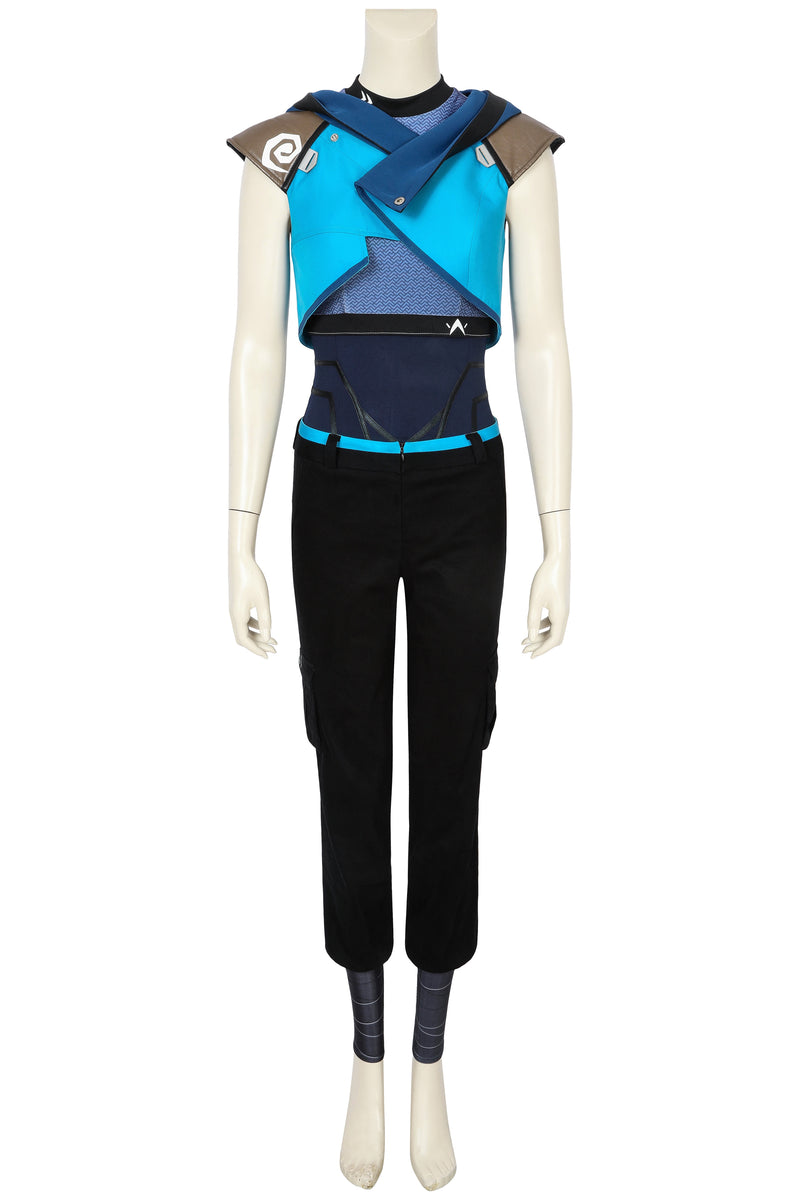 Game Valorant Jett Halloween Jumpsuit Outfit Cosplay Costume - CrazeCosplay