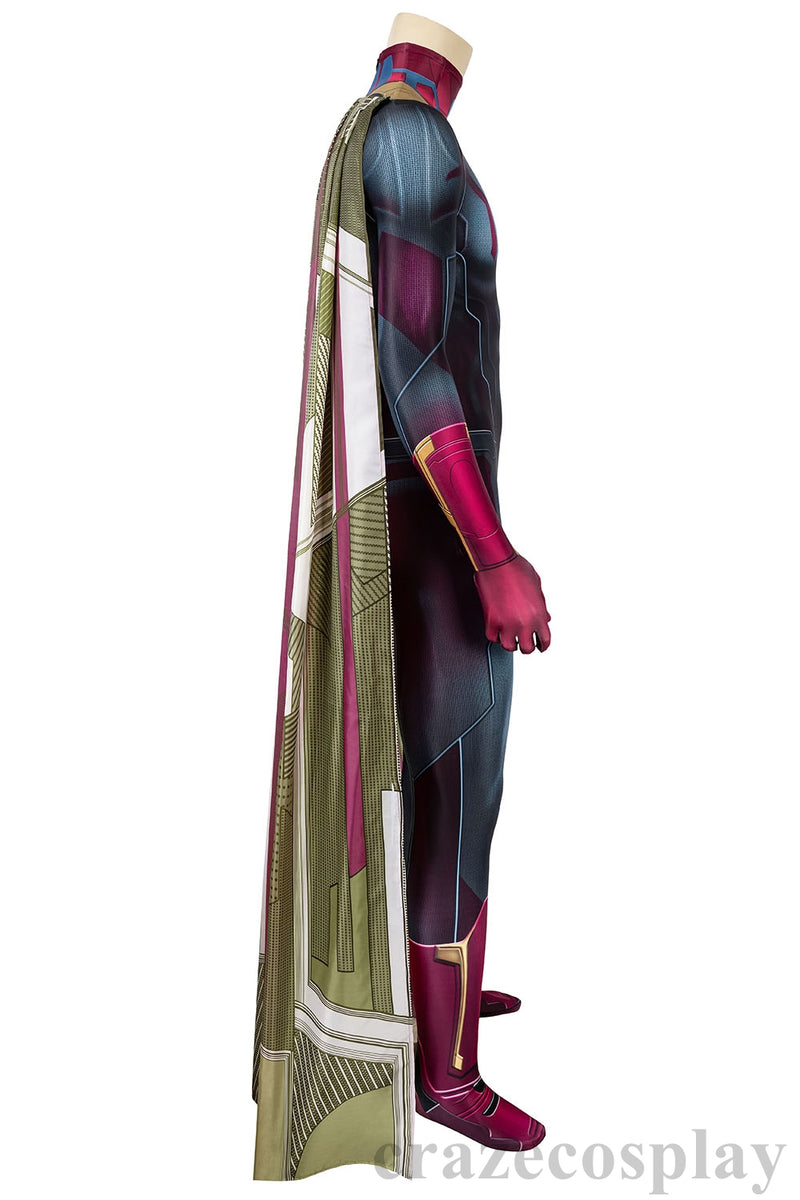 Vision Costume The Wanda Vision Cosplay Suit 3D Printed Edition - CrazeCosplay