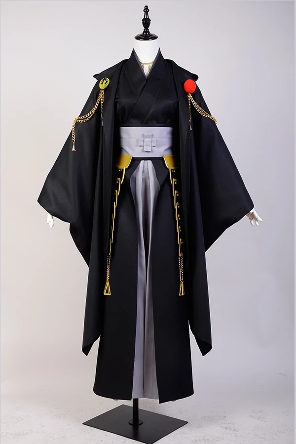 Touken Ranbu Tsurumaru Kuninaga Black Uniform Cosplay Costume - CrazeCosplay