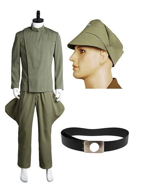 Star Wars Imperial Officer Olive Green Costume Hat Belt - CrazeCosplay
