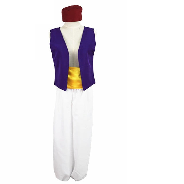 Adult Aladdin Lamp Prince Aladdin Costume for Boys Anime Cosplay Fancy Dress Adam prince Halloween Costumes for Men - CrazeCosplay