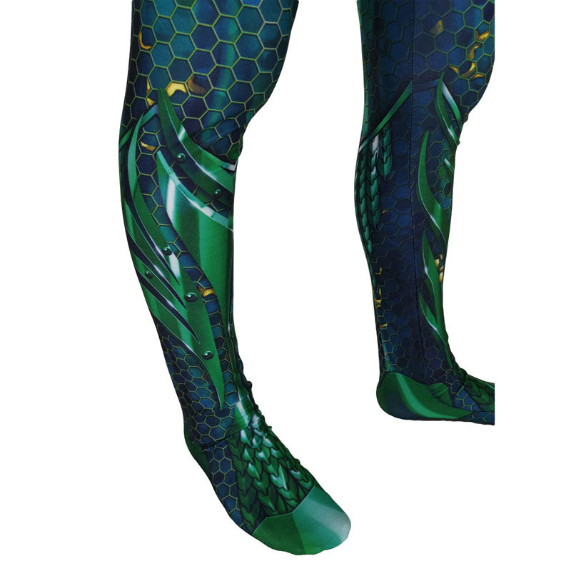Aquaman Arthur Curry Halloween Cosplay Zentai Costume Aqua Man Jumpsuit - CrazeCosplay