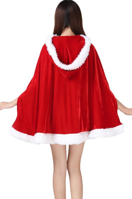 Christmas Red Little Red Hood Mrs Santa Cosplay Costume Adult - CrazeCosplay