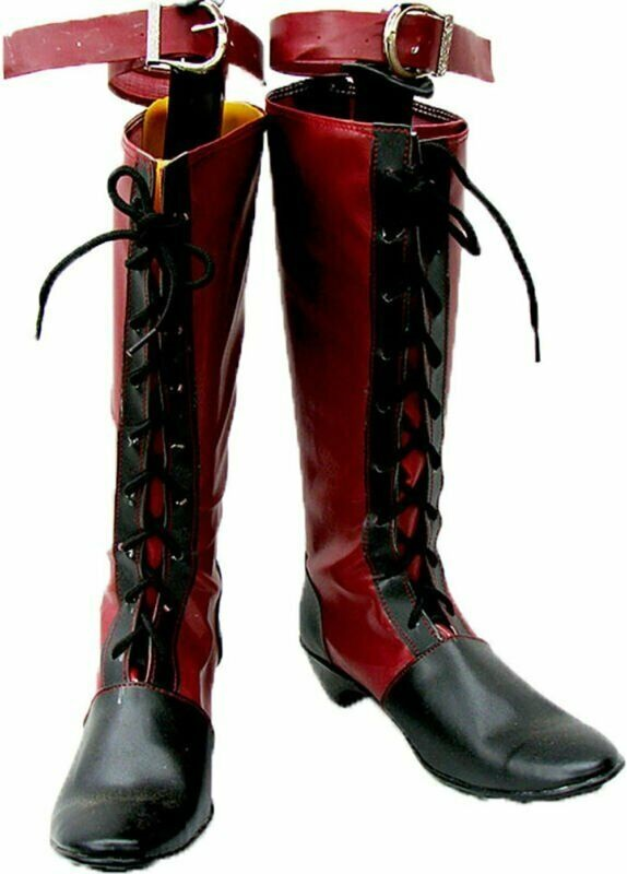 Black Butler Ciel Cosplay Boots Red - CrazeCosplay