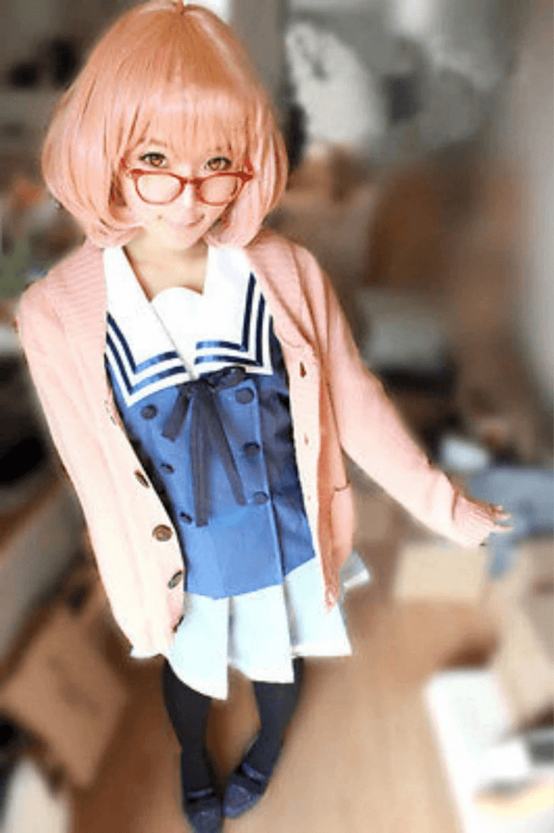 beyond the boundary mirai kuriyama cosplay costumenot includes cardigan - CrazeCosplay