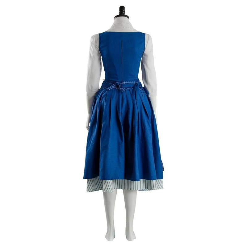 Beauty and The Beast Film Belle Emma Watson Maid Dress Cosplay Costume