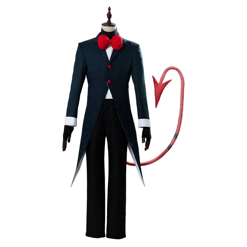 Hazbin Hotel Moxxie Helluva Boss Black Suit Cosplay Costume