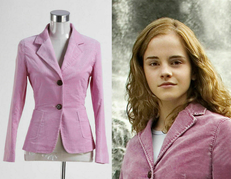Harry Potter And The Goblet Of Fire Hermione Granger Pink Corduroy Blazer Costume - CrazeCosplay