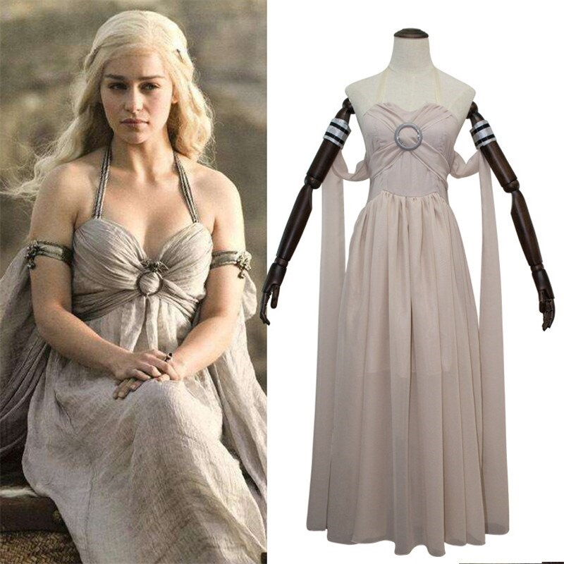 Got Game Of Thrones Game Emilia Clarke Daenerys Targaryen Mother Of Dragons Dress Costume - CrazeCosplay