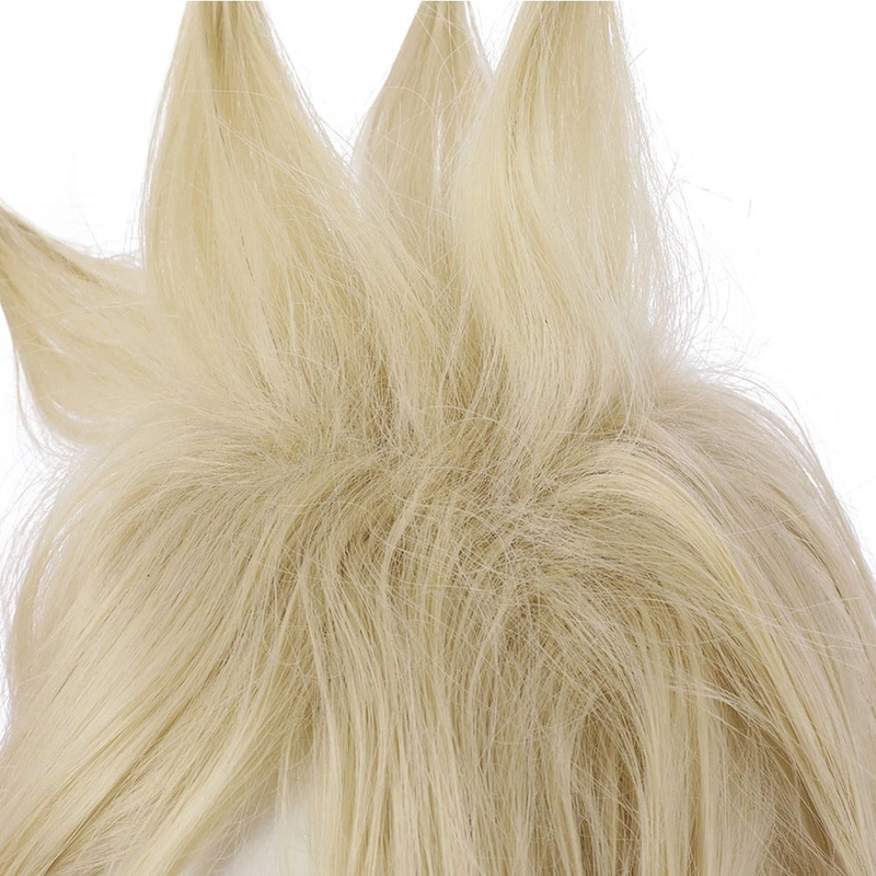 Ff7 Final Fantasy Vii Cloud Strife Two Braids Hair Short Golden Braided Synthetic Hair Cosplay Wig - CrazeCosplay