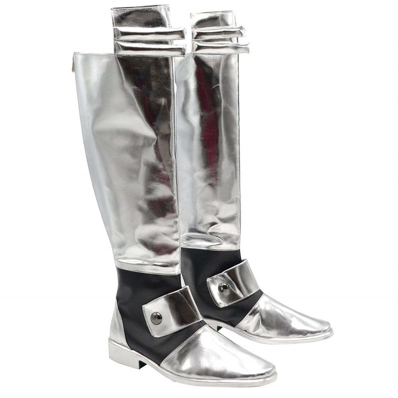 Fate Stay Night Saber Cosplay Boots Silver - CrazeCosplay