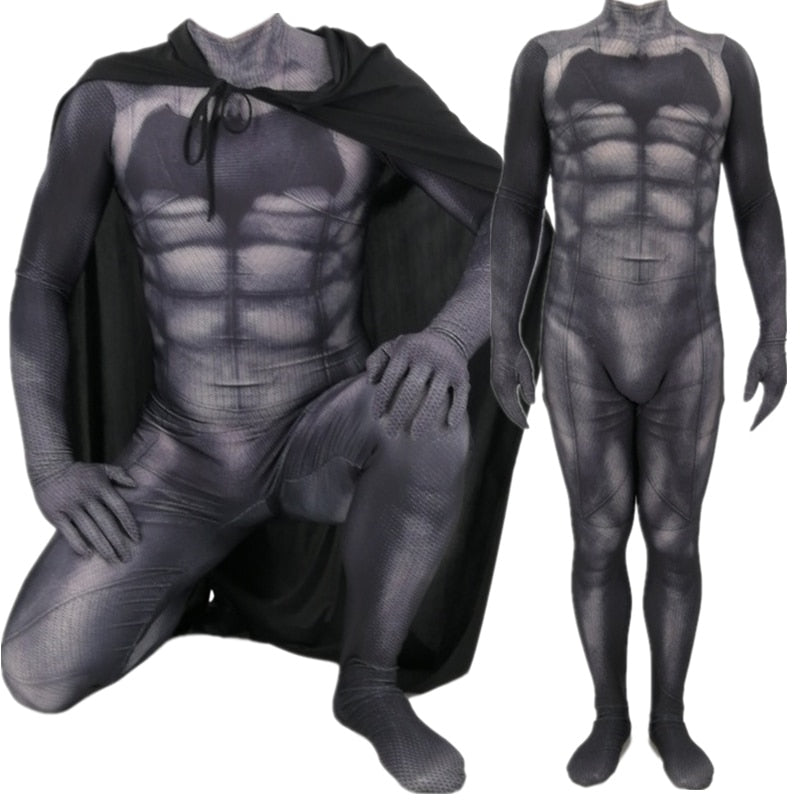 Batman v Superman: Dawn of Justice Bruce Wayne Cosplay Costume Zentai Superhero Bodysuit Suit Jumpsuits Cloak - CrazeCosplay