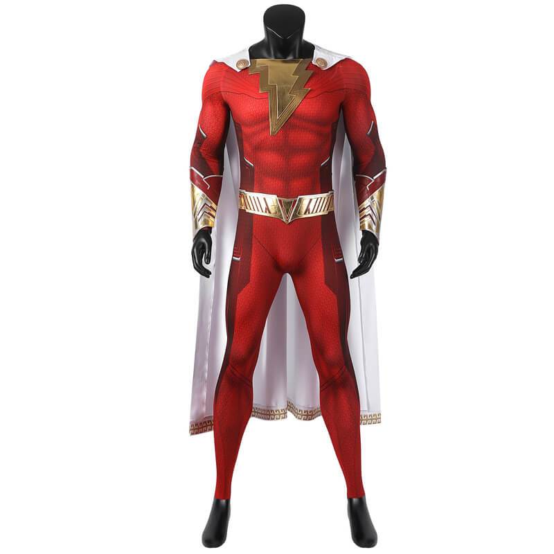 Shazam! Fury of the Gods Cosplay Suit Billy Batson Costume Superhero Zentai Bodysuit - CrazeCosplay