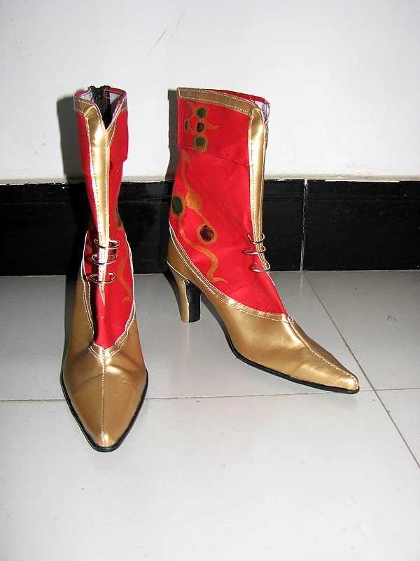 Dissidia 012 Duodecim Final Fantasy Cosplay Boots Red - CrazeCosplay
