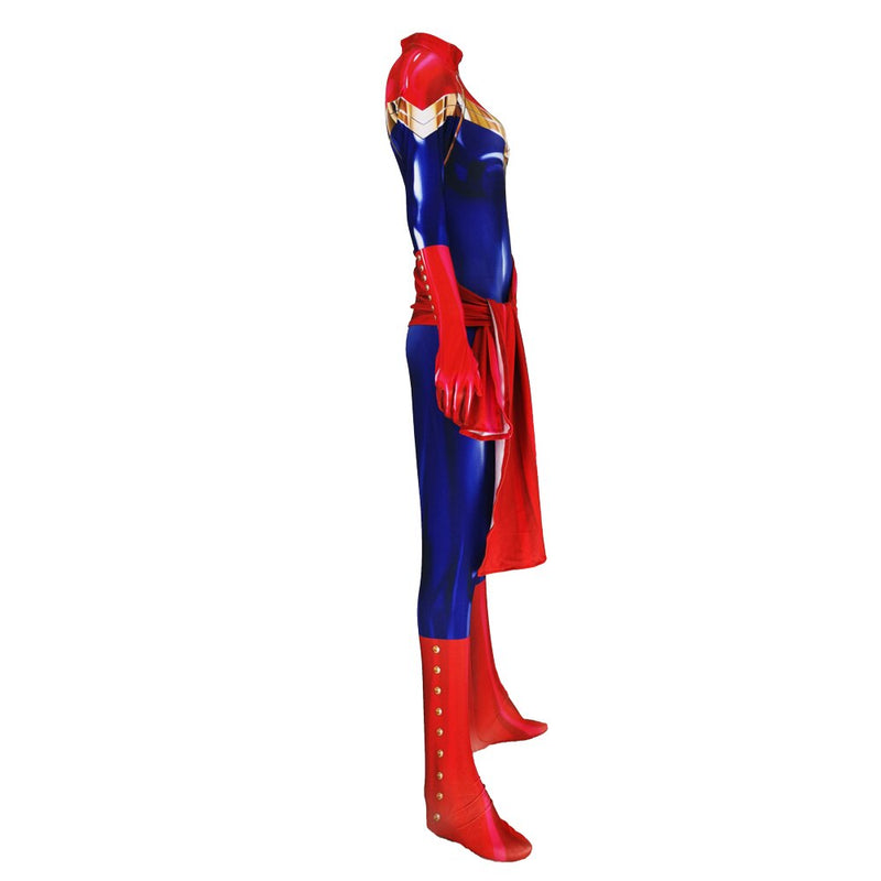 Captain Marvel Ms Marvel Carol Danvers Cosplay Costume Zentai Bodysuit Suit Superhero Halloween Jumpsuits - CrazeCosplay